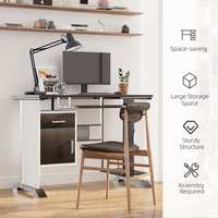 
              Computer Desk Drawer PC Writing Wooden Workstation Keyboard Walnut HOMCOM
            