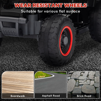 AIYAPLAY 6V Electric Quad Bike for Kids w/ Forward Backward, Black and Red