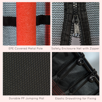 
              HOMCOM 5.4FT Kids Trampoline With Enclosure Indoor Outdoor for 3-10 Years Red
            