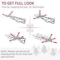 
              6.5FT Artificial Snow Dipped Christmas Tree Pencil Foldable Black Stand Green
            