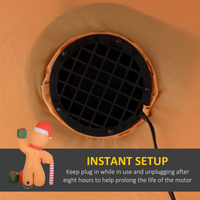 Outsunny 8FT Christmas Blow Up Gingerbread Man with Candy Cane for Party