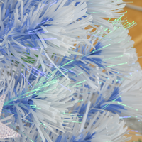 
              Artificial Fibre Christmas Tree Seasonal Deco 16 LED Easy Store 4FT White Blue
            