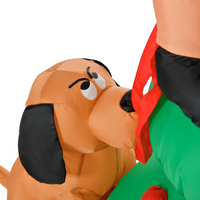 1.8m Inflatable Christmas Tree, LED Lighted with Santa Claus Dog Party Prop