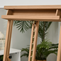 H-Frame Studio Easel Height Adjustable with Canvas Holder Pencil Case Vinsetto