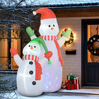 
              Outsunny 8FT Christmas Inflatable Snowman with Rotating Colorful LED Light
            