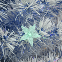 
              Artificial Fibre Christmas Tree Seasonal Deco 21 LED Easy Store 5FT White Blue
            