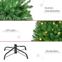 5 Feet Christmas Tree Warm White LED Light Holiday Home Decoration, Green