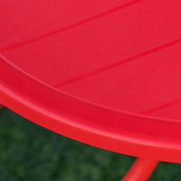 
              Kids Folding Picnic Table Chair Set Ladybug Pattern Outdoor
            