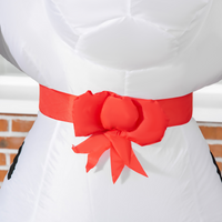 6ft Inflatable Christmas Puppy Dog Wearing Santa Hat Lighted Outdoor Indoor