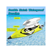 S2 High Speed RC Boats with LED Lights & 2 Batteries, 30+ mph Remote Control Boat for Pools and Lakes,2 Batteries Toys Gifts For Boys Girls