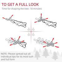 HOMCOM 5 Ft Artificial Christmas Tree with Realistic Snow Branches, LED Lights