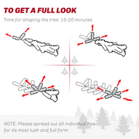 HOMCOM 1.2m Prelit Christmas Tree with 100 Warm White LED Lights and 8 Modes