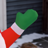 8ft Christmas Inflatable Deco with Santa Claus on Snowman Hot Air Balloon LED