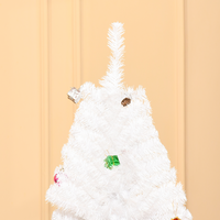 
              6ft Snow Artificial Christmas Tree Metal Stand Elegant Faux White
            