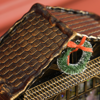 HOMCOM Christmas Snow Globe Lantern with Lights for Holiday, Bronze Tone