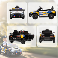 AIYAPLAY Kids Electric Ride pm Police Car with Remote Control, Multicoloured