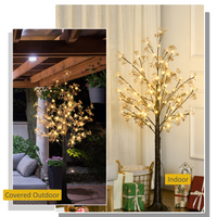 
              HOMCOM 5ft Artificial Tree with Warm White LED Lights, Baby Breath Flowers
            