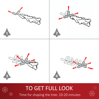 2FT Pre-lit Artificial Christmas Tree Tabletop LED Lights Pot Table Desk Green