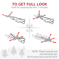 
              HOMCOM 3ft Artificial Christmas Tree with LED Light, Concrete Base
            