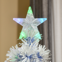 Artificial Fibre Christmas Tree Seasonal Deco 21 LED Easy Store 5FT White Blue