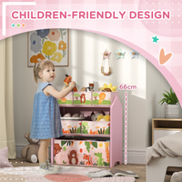 
              AIYAPLAY Kids Toy Storage Unit with 6 Storage Boxes for Playroom, Pink
            