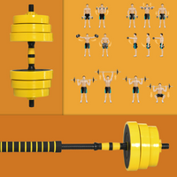 
              25KG Barbell & Dumbbell Set Fitness Exercise Home Gym Plate Bar HOMCOM
            