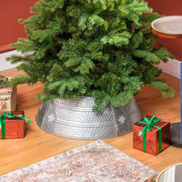 
              HOMCOM 66cm Christmas Tree Collar with Hollow Snowflake Patterns Silver
            