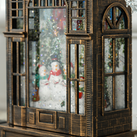 
              HOMCOM Christmas Snow Globe Lantern with Lights for Holiday, Bronze Tone
            