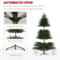
              HOMCOM 1.8m Prelit Artificial Christmas Tree w/ Lights for Party Decoration
            