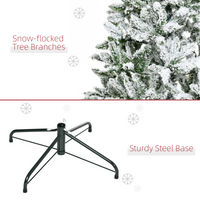 
              5ft Snow Flocked Artificial Christmas Tree w/ Realistic Branch Tips HOMCOM
            