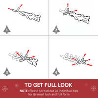 
              HOMCOM 6FT Pre-Lit Christmas Tree Artificial Spruce Tree Holiday D�cor Stand
            
