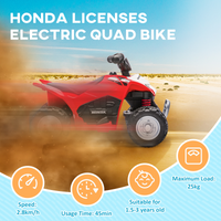 AIYAPLAY Honda Licensed Kids Electric Quad Bike 6V ATV 1.5-3 Years Red