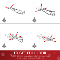 
              5ft Indoor Christmas Tree Artificial Berry Xmas Deco Metal Stand and 184 Tips
            