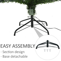 
              6ft White Light Christmas Tree 90 LEDs Star Topper Tri-Base Pre-Lit Home
            