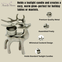 12.5CM REINDEER CANDLE HOLDER