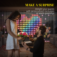 
              HOMCOM Smart LED Curtain Lights, Dynamic DIY Fairy Lights, 3x3(m)
            