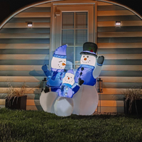 
              4ft Inflatable Christmas Snowmen Family Xmas LED Outdoor Indoor s Yard
            
