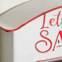 HOMCOM Christmas Post Box Wall Mounted Santa Mailbox for Xmas Decoration