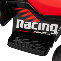 AIYAPLAY 6V Electric Quad Bike for Kids w/ Forward Backward, Black and Red