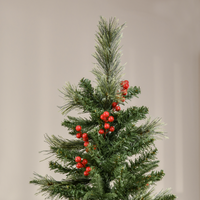 
              7ft Artificial Christmas Tree Holiday with Pencil Shape, Berries HOMCOM
            