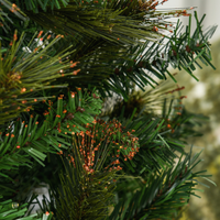 1.5m 5ft Pre-Lit Christmas Tree Artificial Spruce Warm White LED Metal Stand