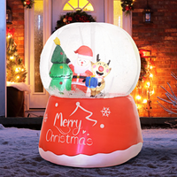 Outsunny 5.5FT Christmas Inflatable Crystal Ball with LED Lights for Party