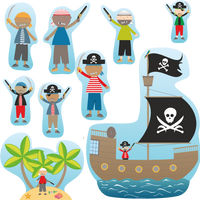 On Sale Now Pirate Story Wall Stickers - Interactive Wall decor