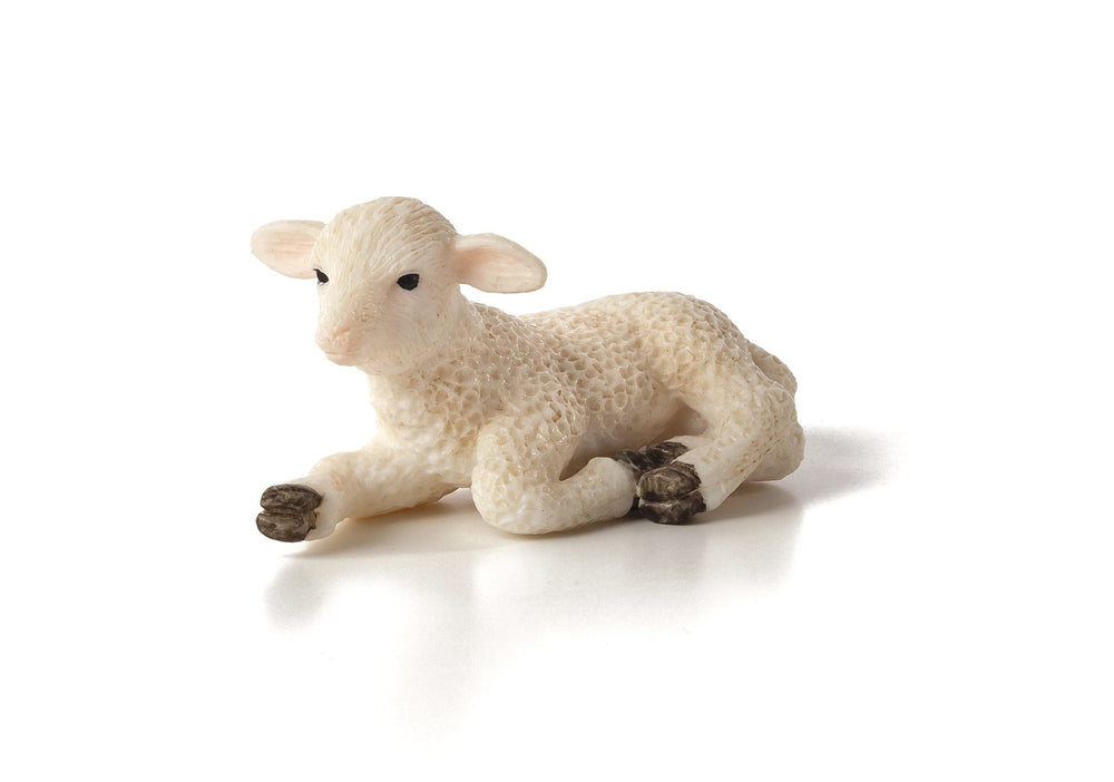 Lamb Lying Down Toy Farm Animal Figurine