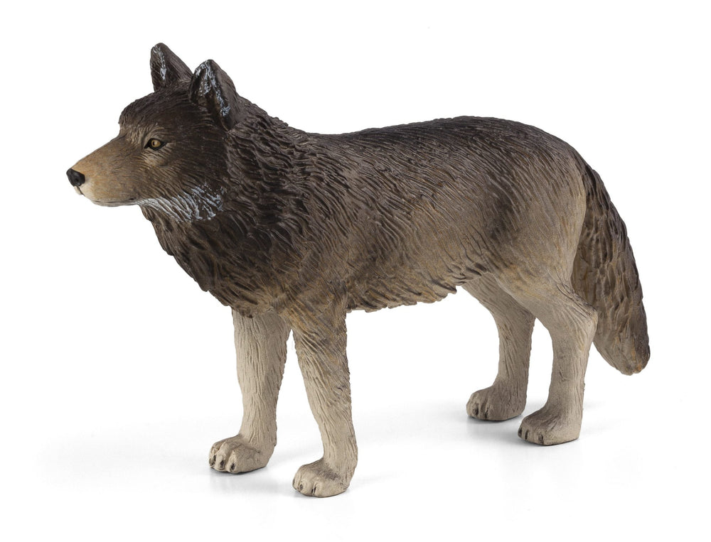 Timber Wolf Standing Toy Realistic Wildlife Model