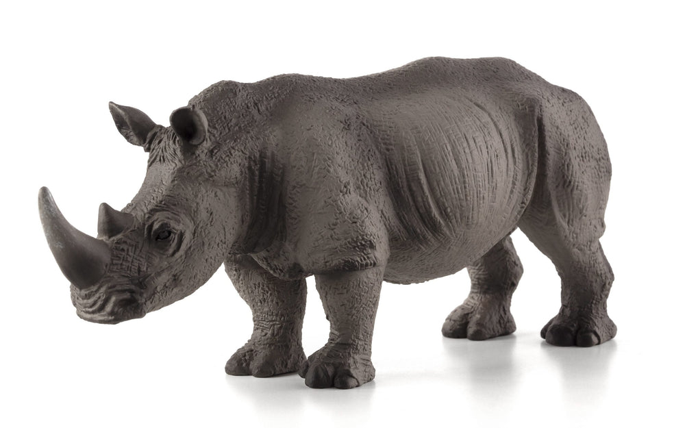 White Rhinoceros Toy Realistic Wildlife Model