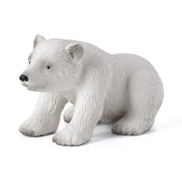 Polar Bear Cub Sitting Toy Realistic Arctic Animal Figure