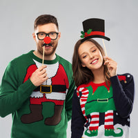 25pc Christmas Novelty Photo booth Selfie Frame & Props Photobooth