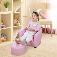 
              HOMCOM Kids Mini Sofa Children Armchair with Ottoman for Bedroom Playroom Pink
            
