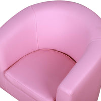 HOMCOM Kids Mini Sofa Children Armchair with Ottoman for Bedroom Playroom Pink